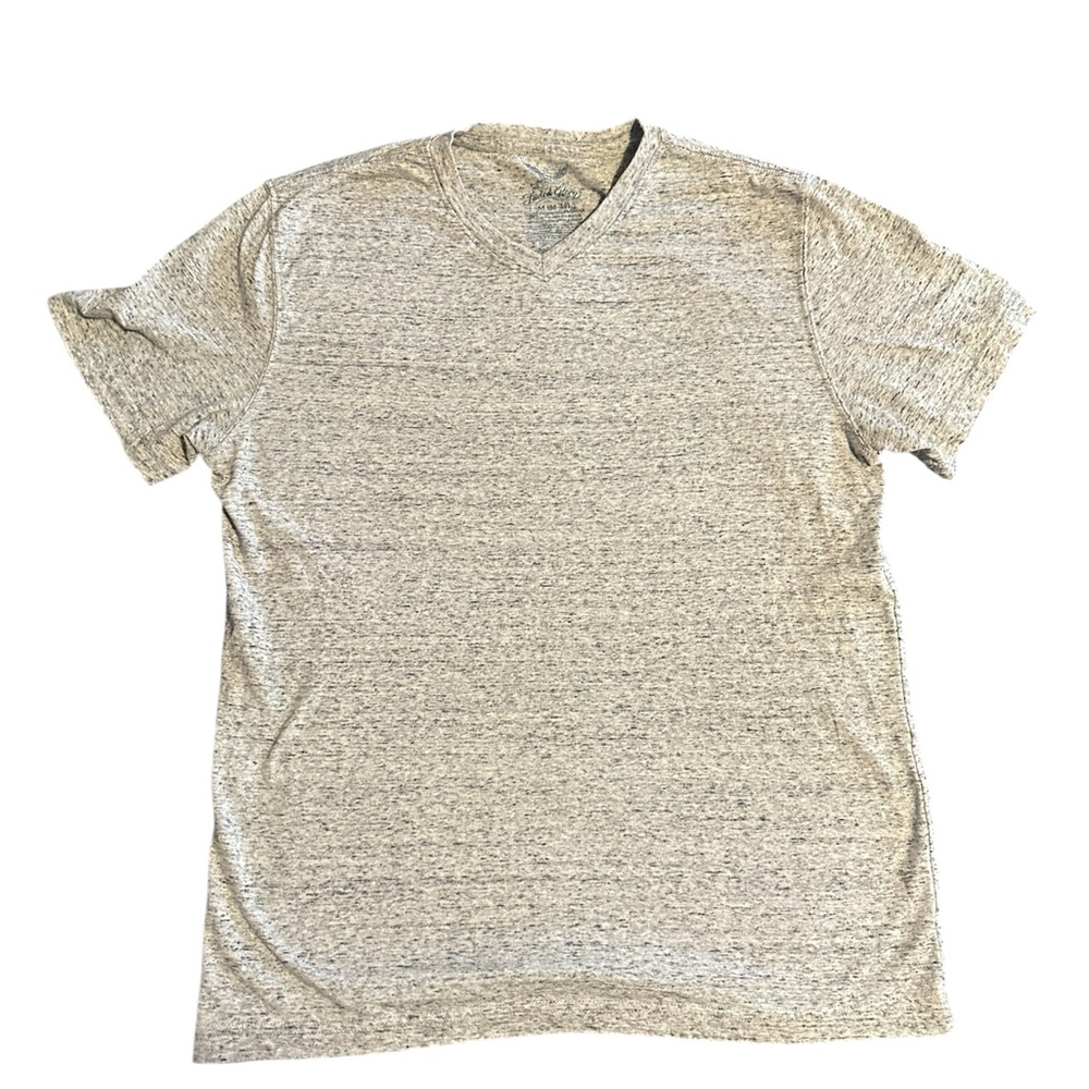 Faded Glory Heather Gray V-Neck Short Sleeve Tee